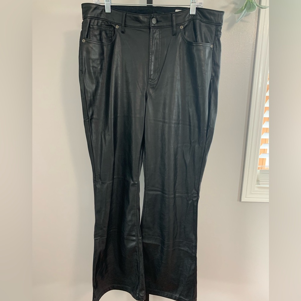 Gap Black Faux Leather Pants